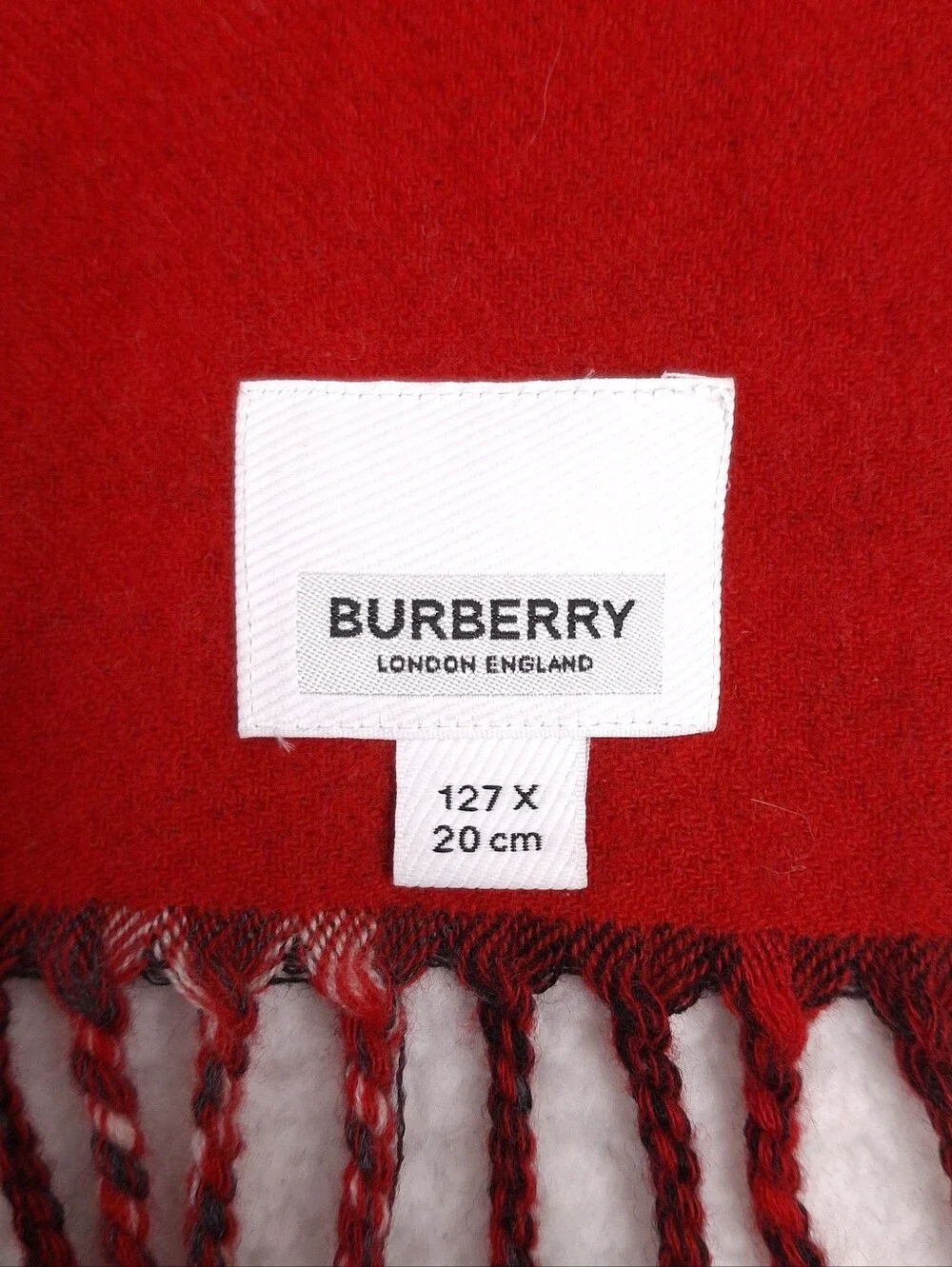 Burberry boys check plaid wool scarf large logo spellout preppy luxury old money